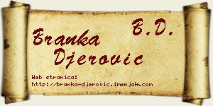 Branka Đerović vizit kartica